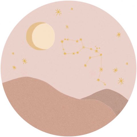 Eijffinger Explore Star Sign Circles - Aquarius (Waterman) Rose