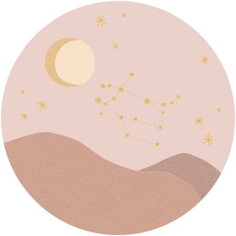 Eijffinger Explore Star Sign Circles - Gemini (Tweeling) Rose