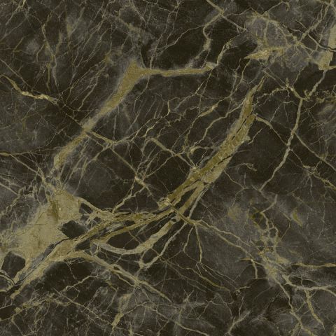 DUTCH WALLCOVERINGS FIRST CLASS ARABESQUE - PORTORO MARBLE CHARCOAL GOLD 36280