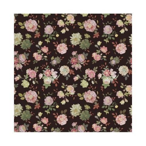 Eijffinger Rice II Vintage Flowers Black 383612