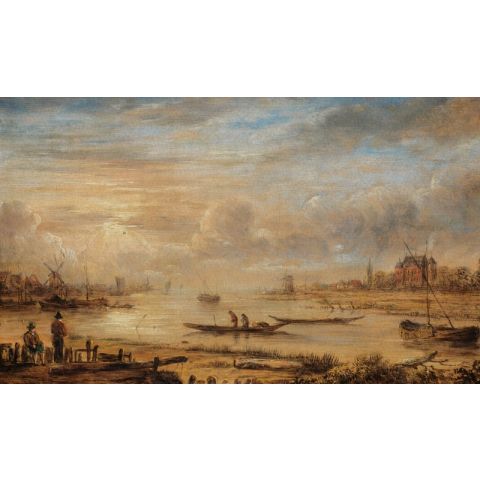 Dutch Wallcoverings Painted Memories II Riversight at Sunrise 8061