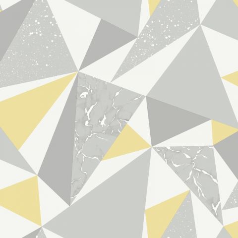 Dutch Wallcoverings First Class - Elements Glacier Grey Yellow 90462