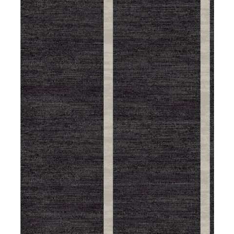 Dutch Wallcoverings First Class Ferrara Wave Raffia Stripe Dark Brown & Gold FR01032