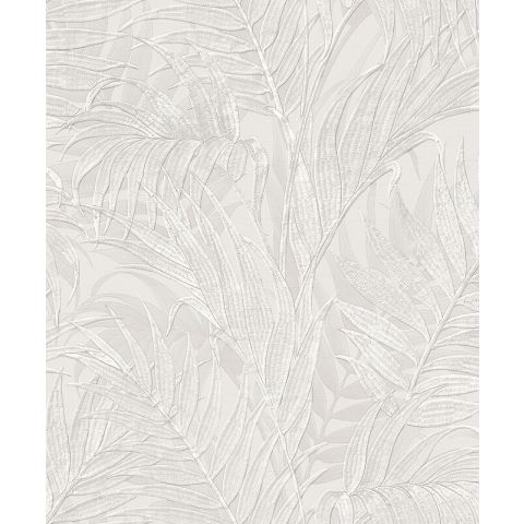 Dutch Wallcoverings - Grace Tropical Palm - Tropical palm leaf silver GR322101