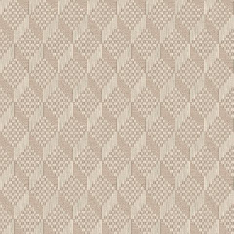 Dutch Wallcoverings - Grace - Patchwork 3d stitched cube beige GR322305