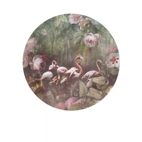 Behangexpresse Floral Utopia - Flamingo Found Dark