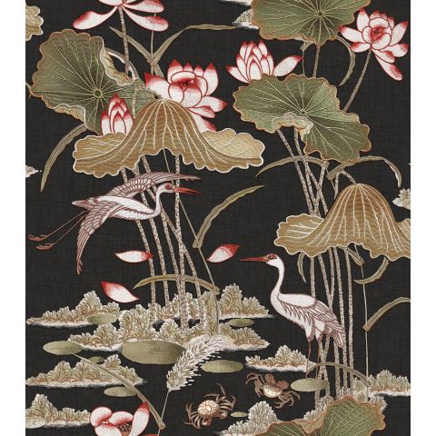 Dutch Wallcoverings - Tapestry - Tapestry Lotus Pond Chocolate