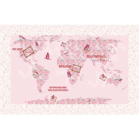 Vintage Chic Mural World Map NR2