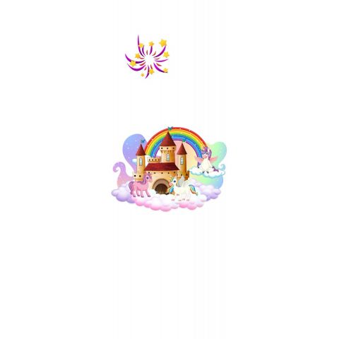 Unicorn met Rainbow & Kasteel  